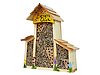 Vogelvilla Bienenhotel mit Anbau gross gelb