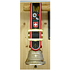 Glocke Gusset mit Lederriemen und Stickerei