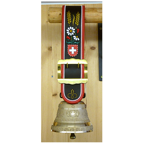 Glocke Gusset mit Lederriemen und Stickerei